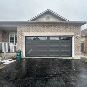 Modern Black Garage Door with Windows