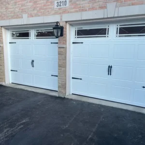 elegant white carriage garage doors
