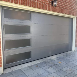 modern aluminum glass garage door