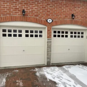 white carriage style double door