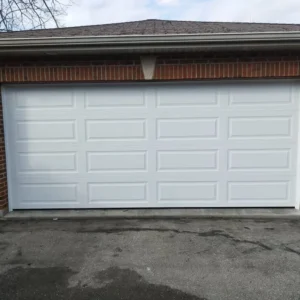 white double car garage door