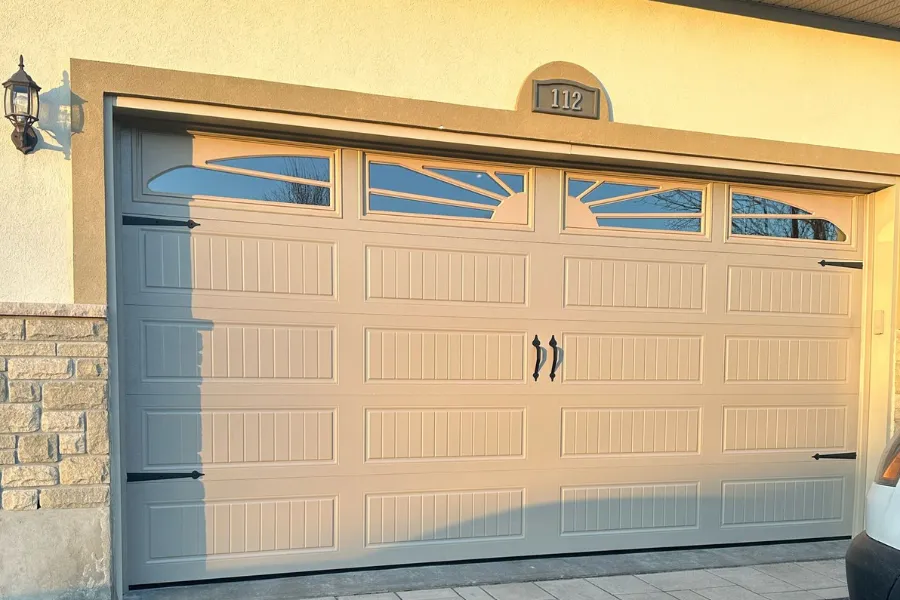 best garage door colour white brick