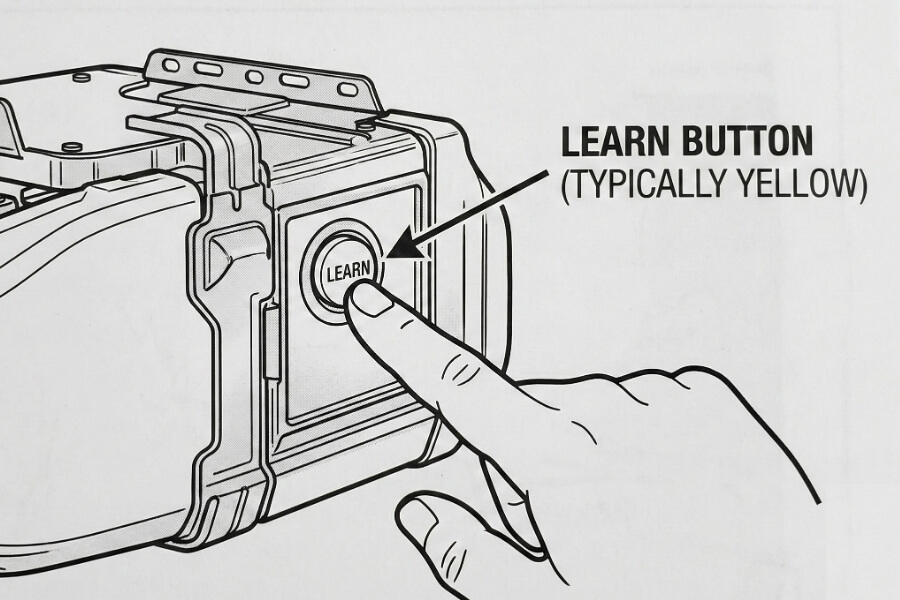 find chamberlain learn button