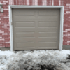 beige modern single garage door