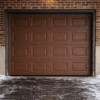 brown modern single garage door