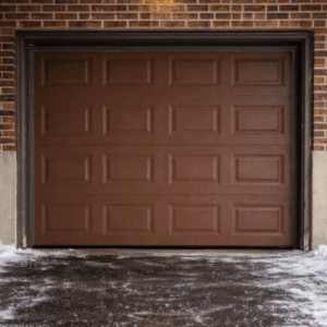 brown modern single garage door