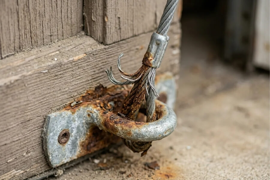 garage door damaged cable symptoms