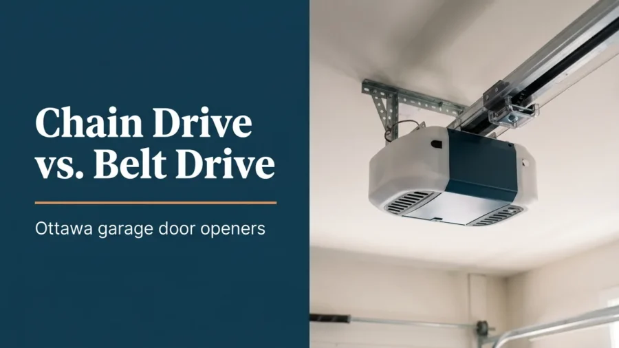 Chain drive vs belt drive garage door opener comparison Ottawa